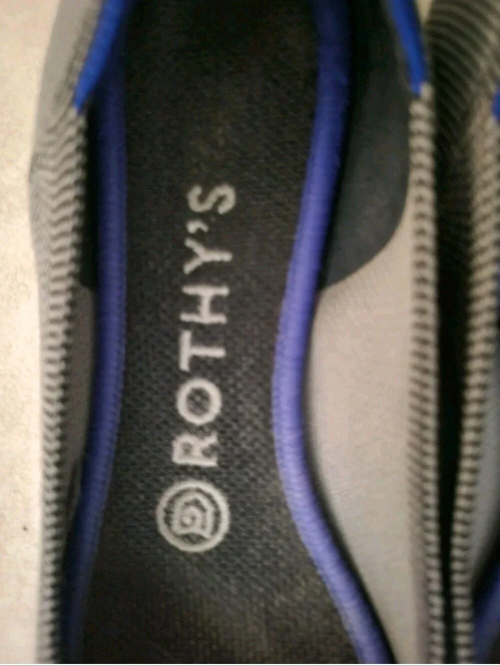 Rothy's The Point Classic Cloud Grey Knit Ballet Flats Sandals Shoes Comfort 7.5